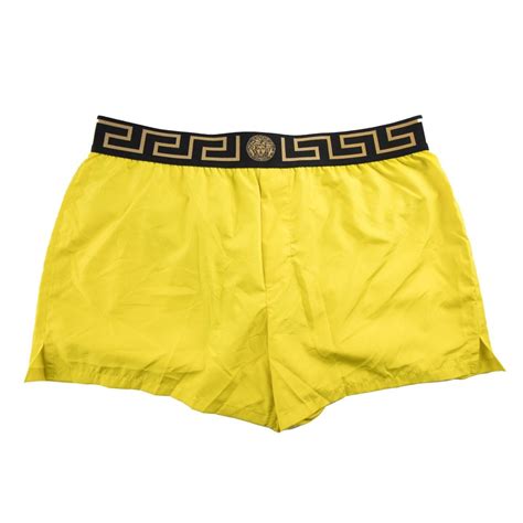 versace swim shorts green|Versace swim shorts yellow.